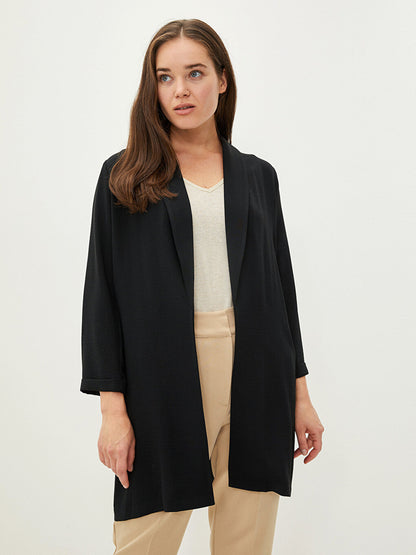 Shawl Collar Plain Long Sleeve Women's Blazer Jacket