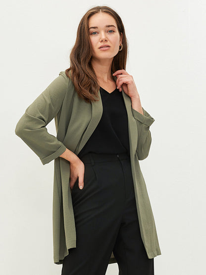 Shawl Collar Plain Long Sleeve Women's Blazer Jacket