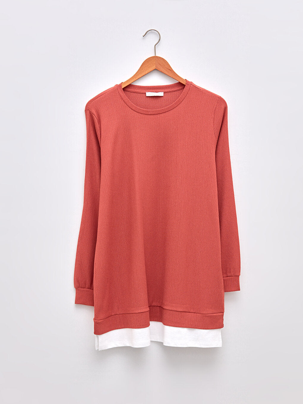 Crew Neck Plain Long Sleeve Women's Tunic