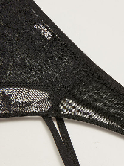 Lace Detailed Women's Thong Panties