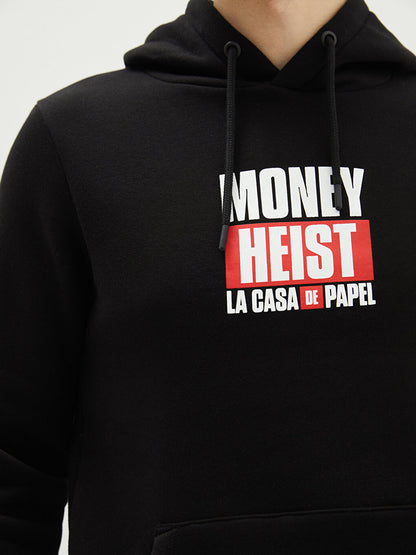 Long Sleeve La Casa De Papel Printed Thick Men's Hoodie