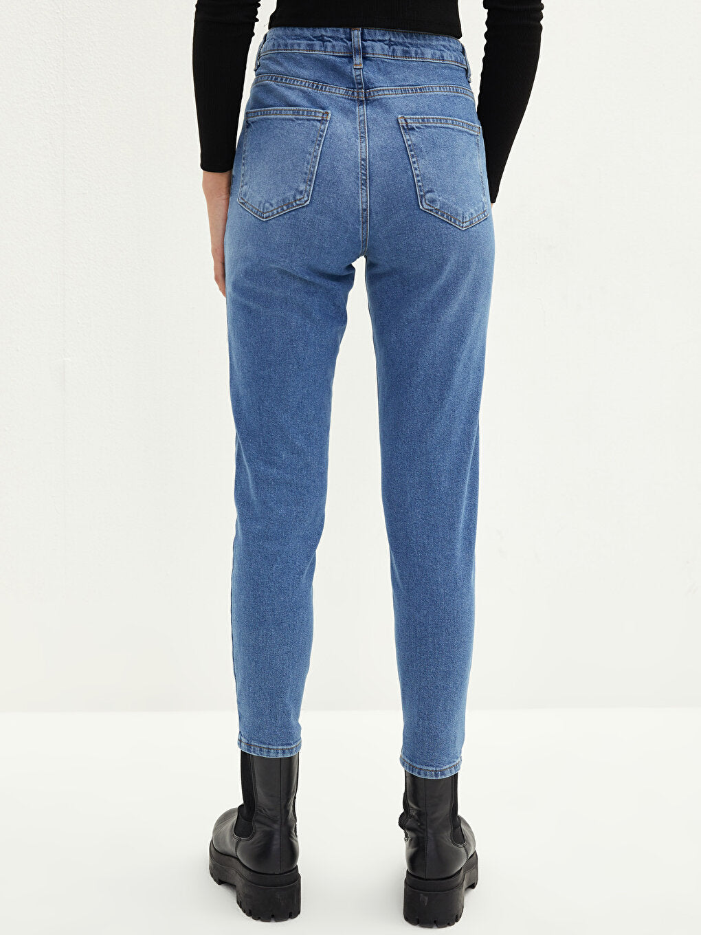 High Waist Slim Fit Women's Jean Trousers