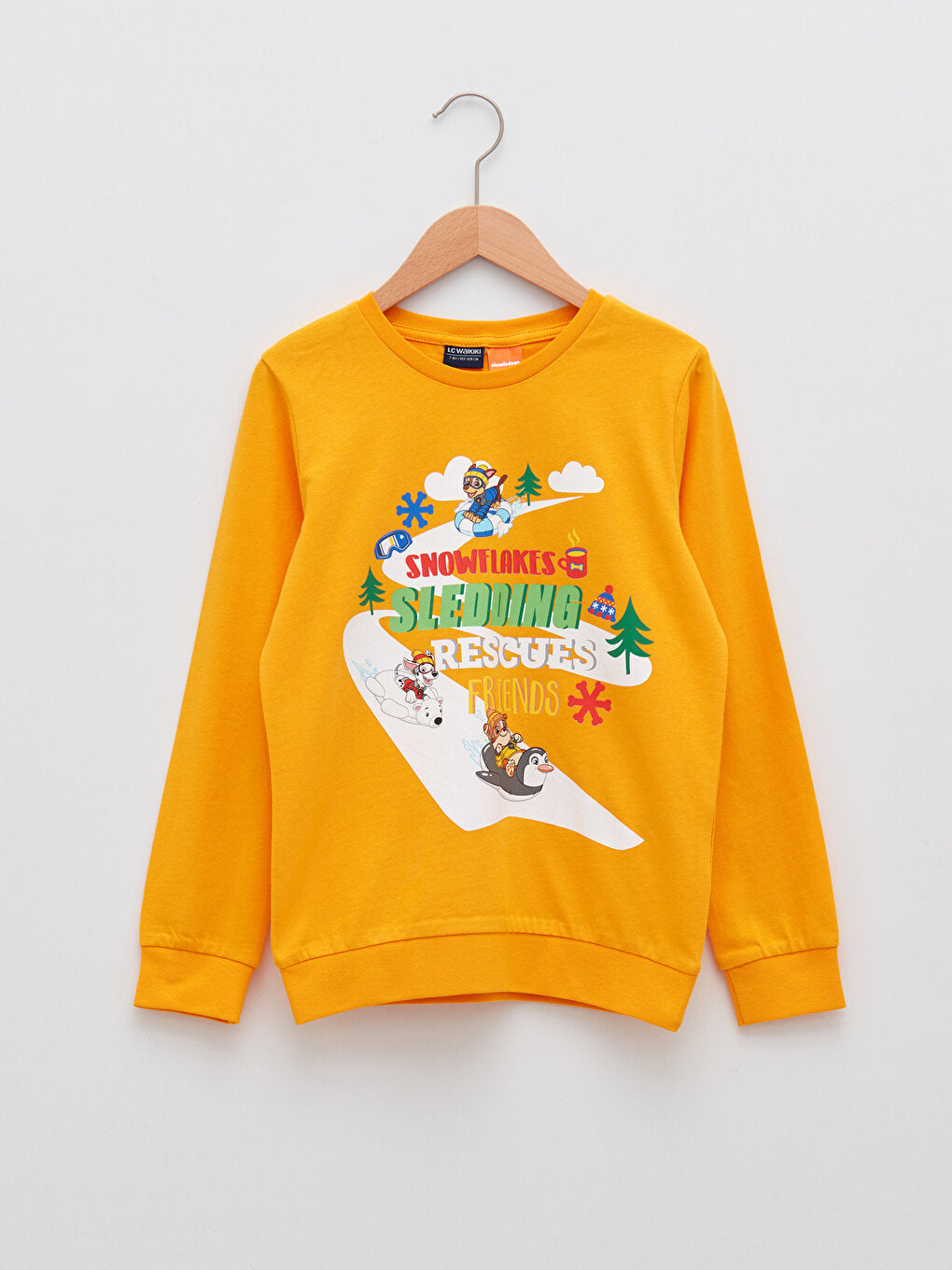 Crew Neck Paw Patrol Printed Long Sleeve Boy's Sweatshirt