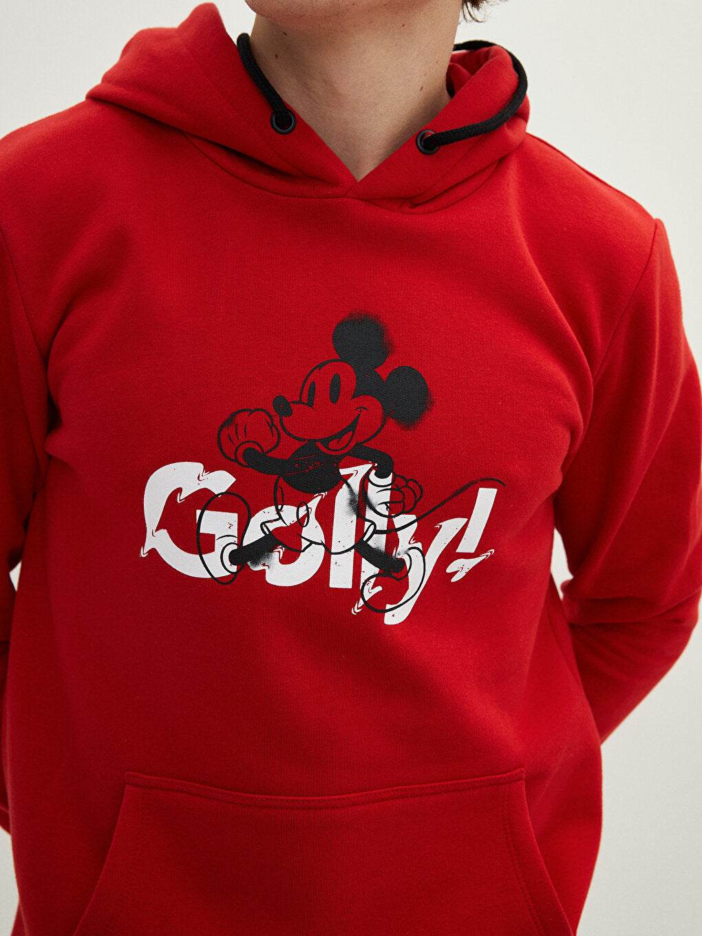 Long Sleeve Mickey Mouse Printed Men's Hoodie