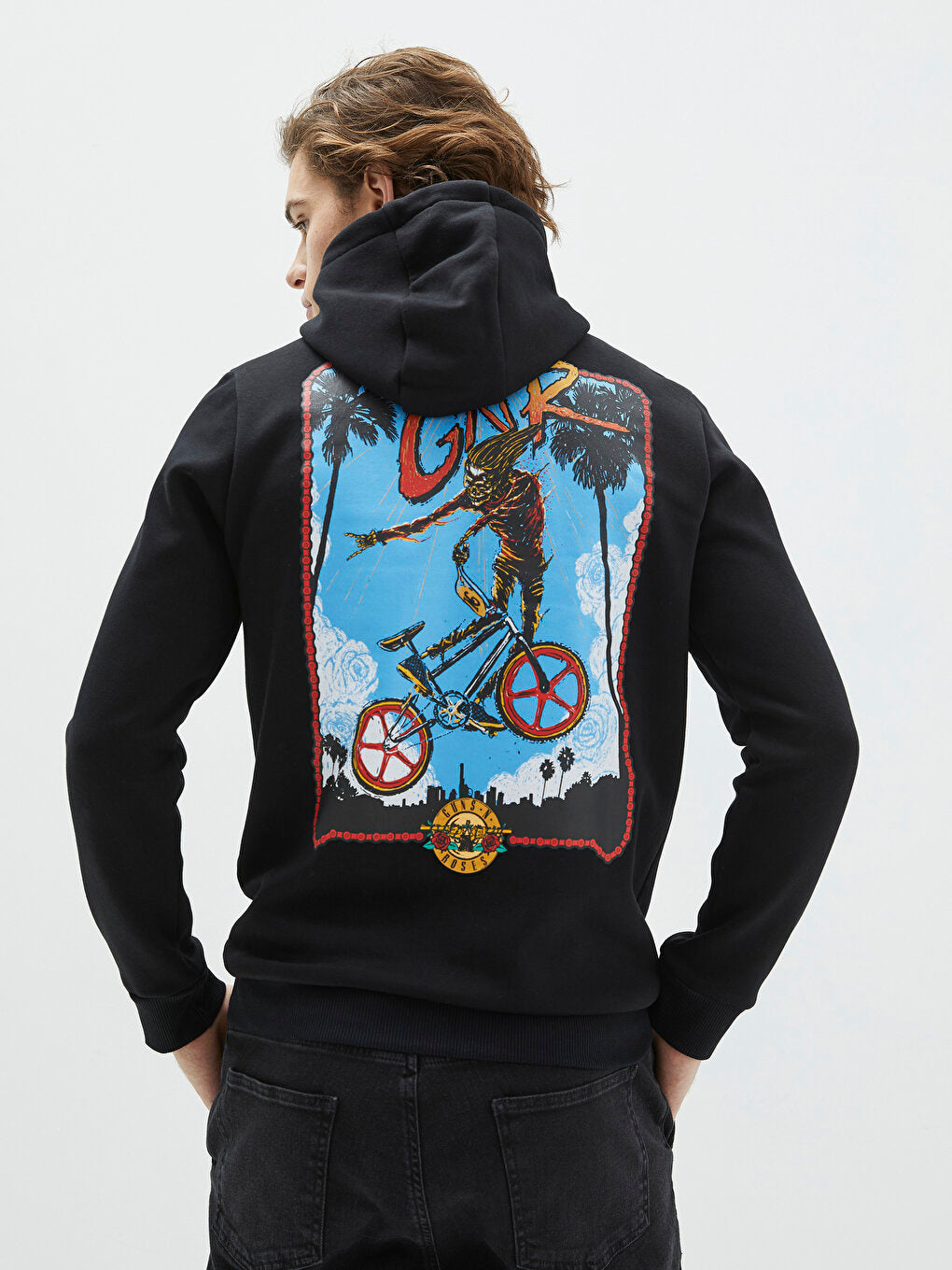 Long Sleeve Printed Men's Hoodie