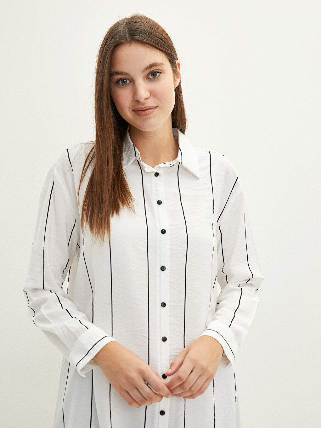 Striped Long Sleeve Women's Shirt Tunic