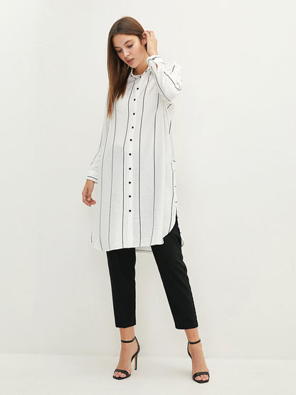 Striped Long Sleeve Women's Shirt Tunic