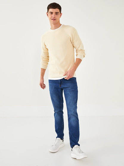 Crew Neck Long Sleeve Men's Knitwear Sweater