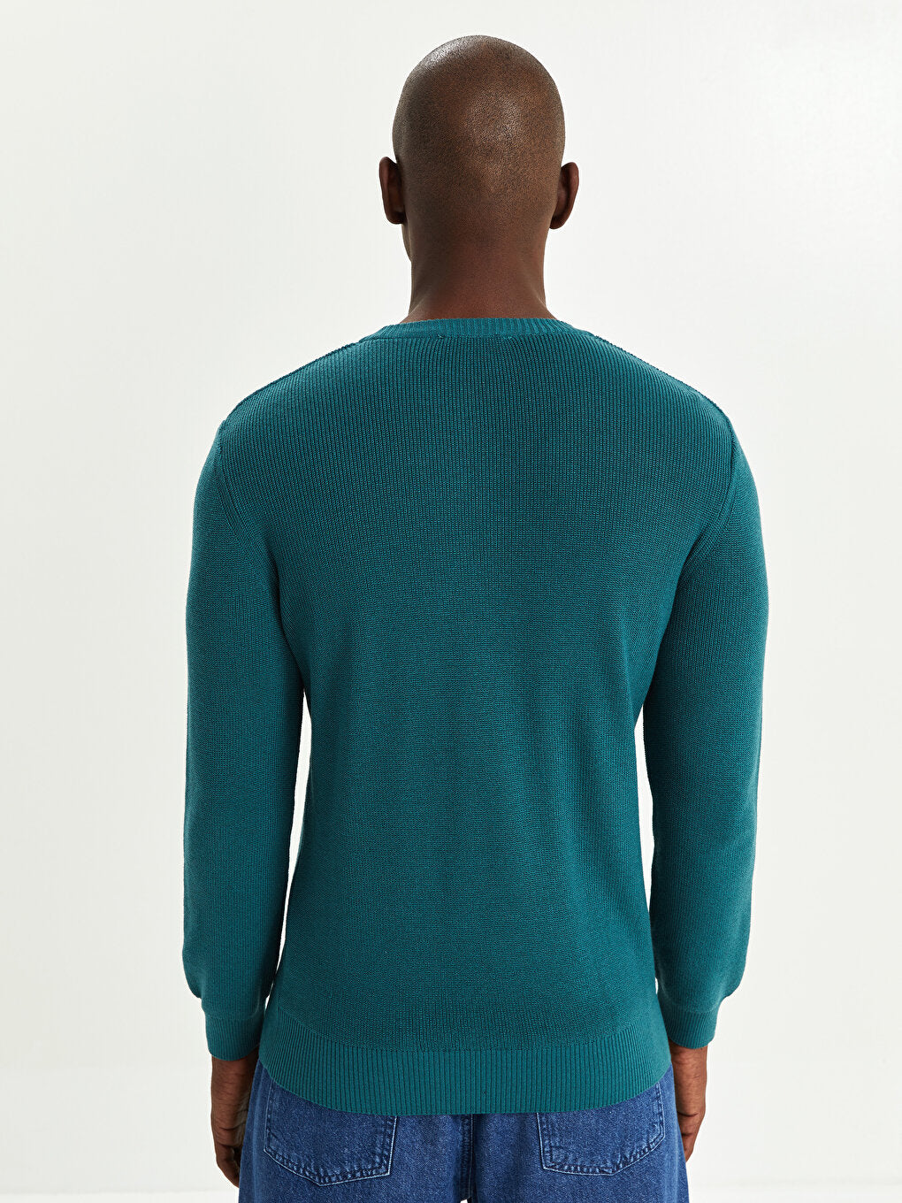 Crew Neck Long Sleeve Men's Knitwear Sweater