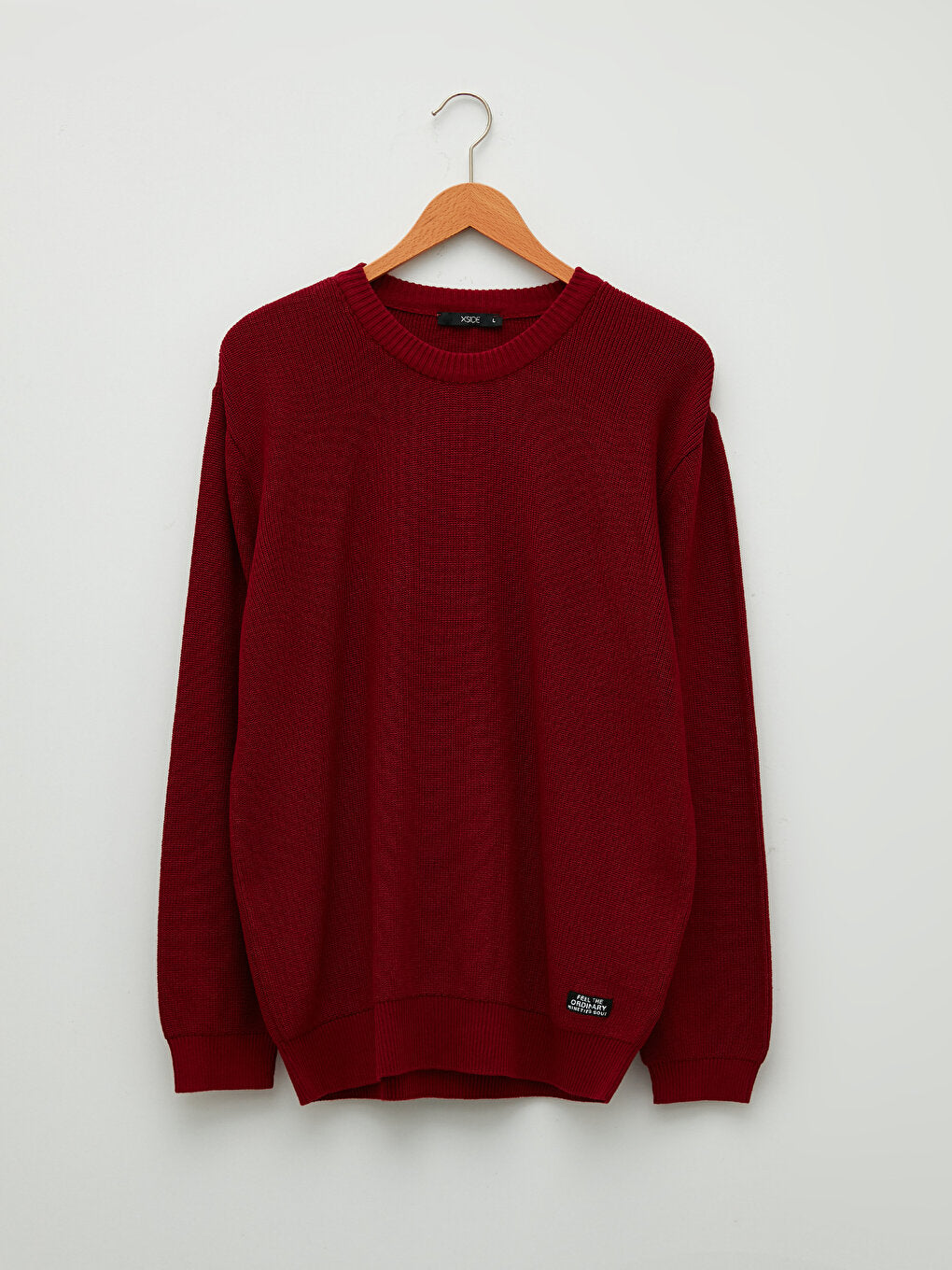 Crew Neck Long Sleeve Men's Knitwear Sweater