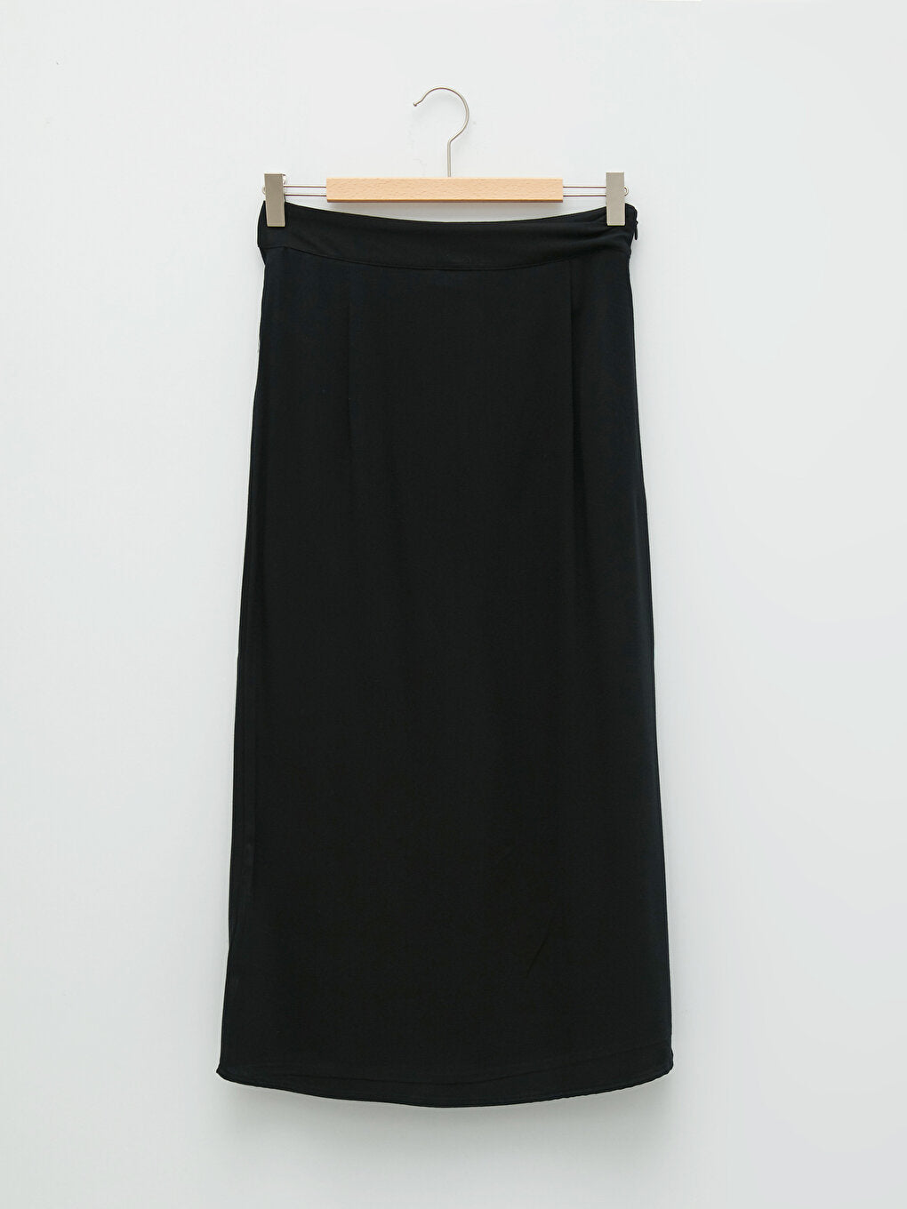 Women's Viscose Skirt with Zipper Waist and Ruffle Detail