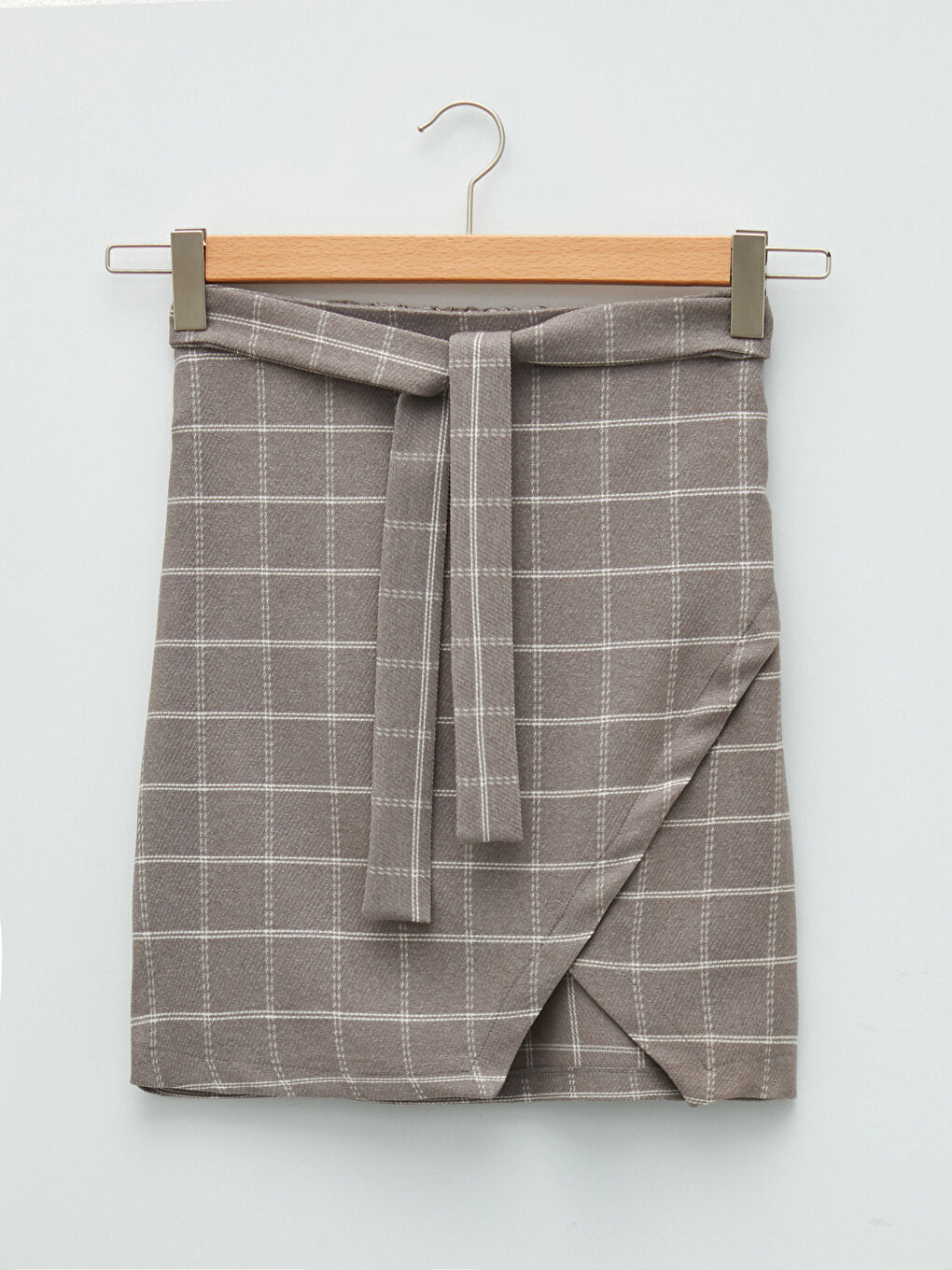 Plaid Women's Skirt with Belted Waist