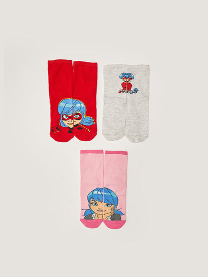 Lady Bug Patterned Girl's Socks 3-pack