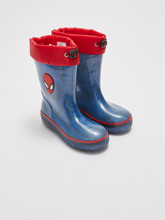 Spiderman Licensed Elastic Lace Up Boy's Rain Boots