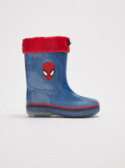 Spiderman Licensed Elastic Lace Up Boy's Rain Boots