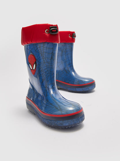 Spiderman Licensed Elastic Lace Up Boy's Rain Boots