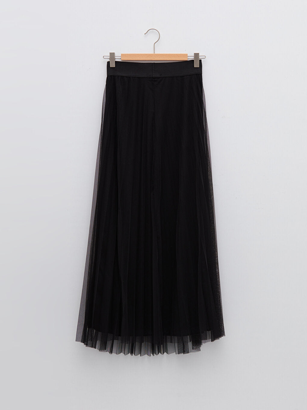 Pleated Women's Tulle Skirt with Elastic Waist