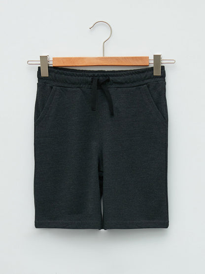 Basic Boy's Bermuda Shorts with Elastic Waist