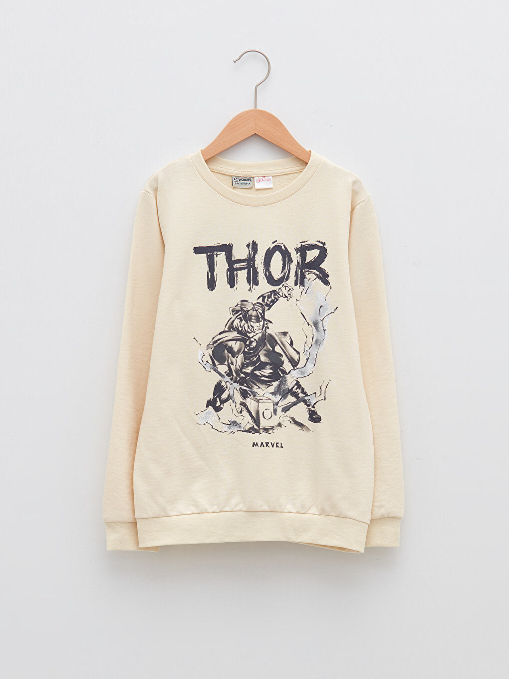 Crew Neck Thor Printed Long Sleeve Boy's Sweatshirt