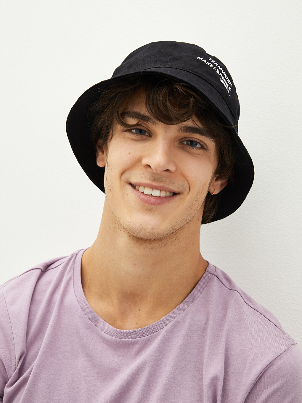 Text Printed Men's Bucket Hat