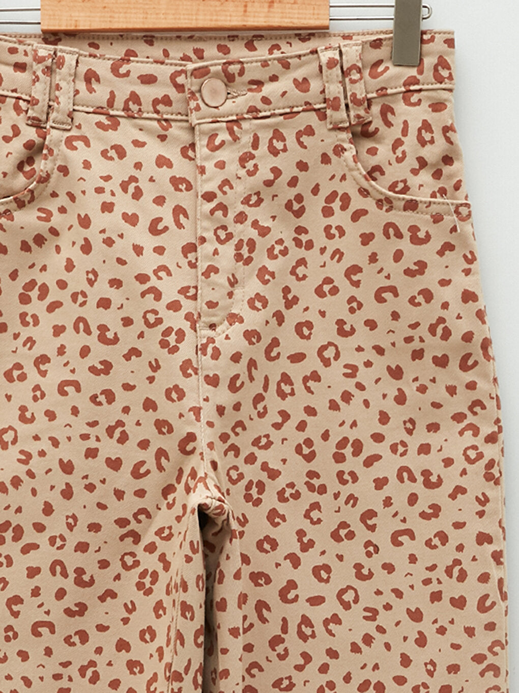 Patterned Girl's Gabardine Trousers