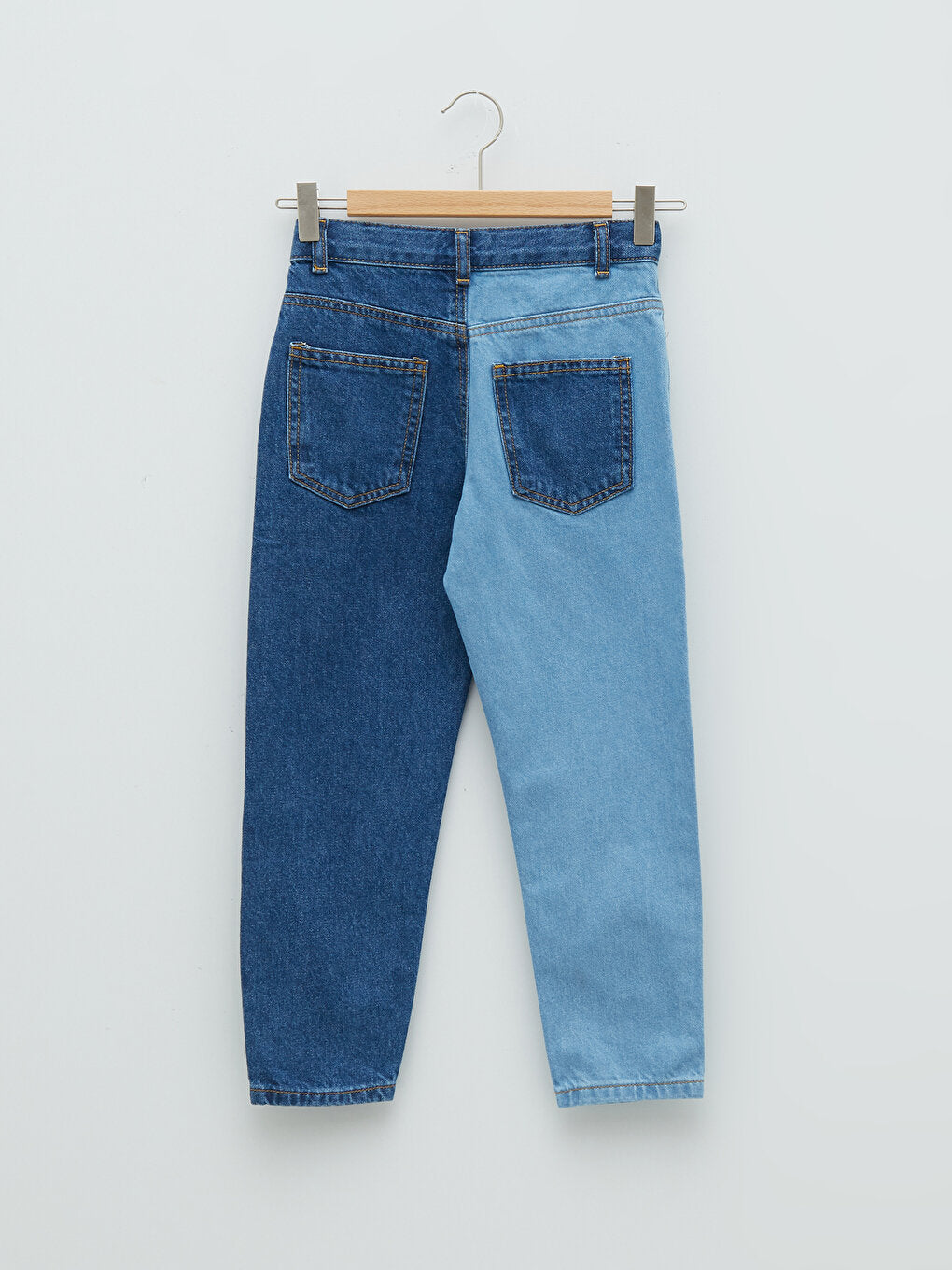 Color Blocked Cotton Boy Jean Trousers