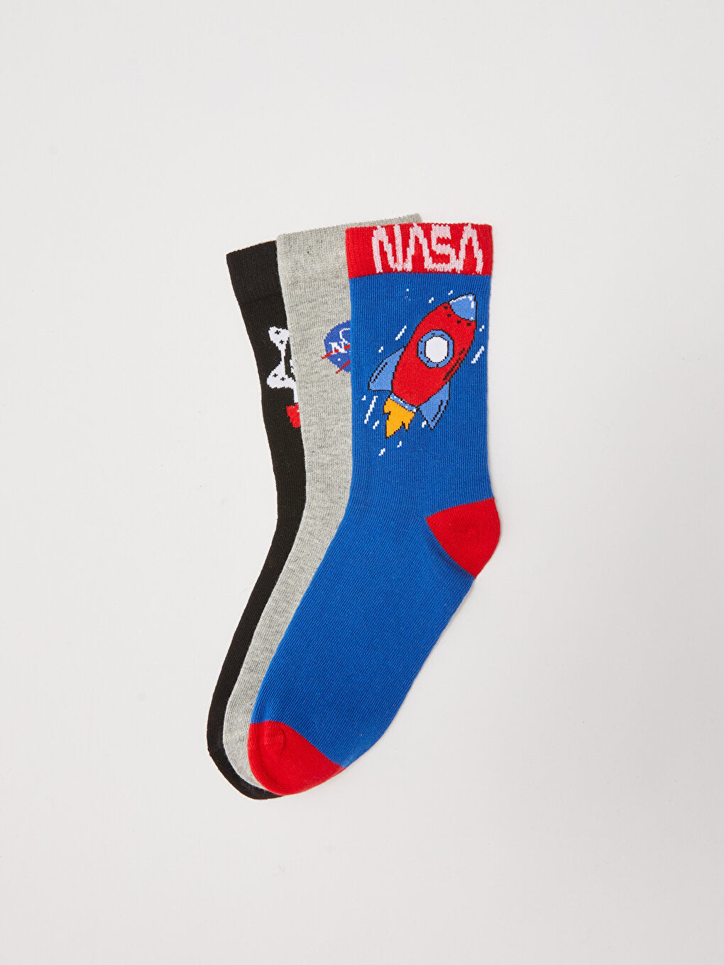 Nasa Patterned Boy Socks 3-pack