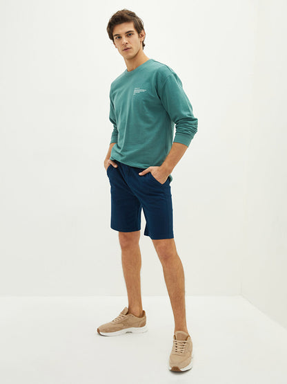 Slim Fit Gabardine Men's Shorts