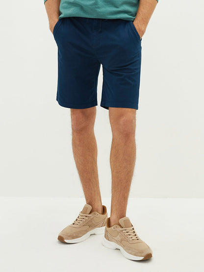 Slim Fit Gabardine Men's Shorts