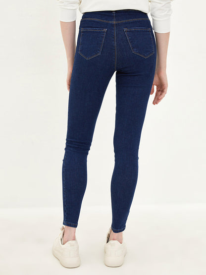 High Waist Super Skinny Fit Pocket Detailed Rodeo Women's Jean Trousers