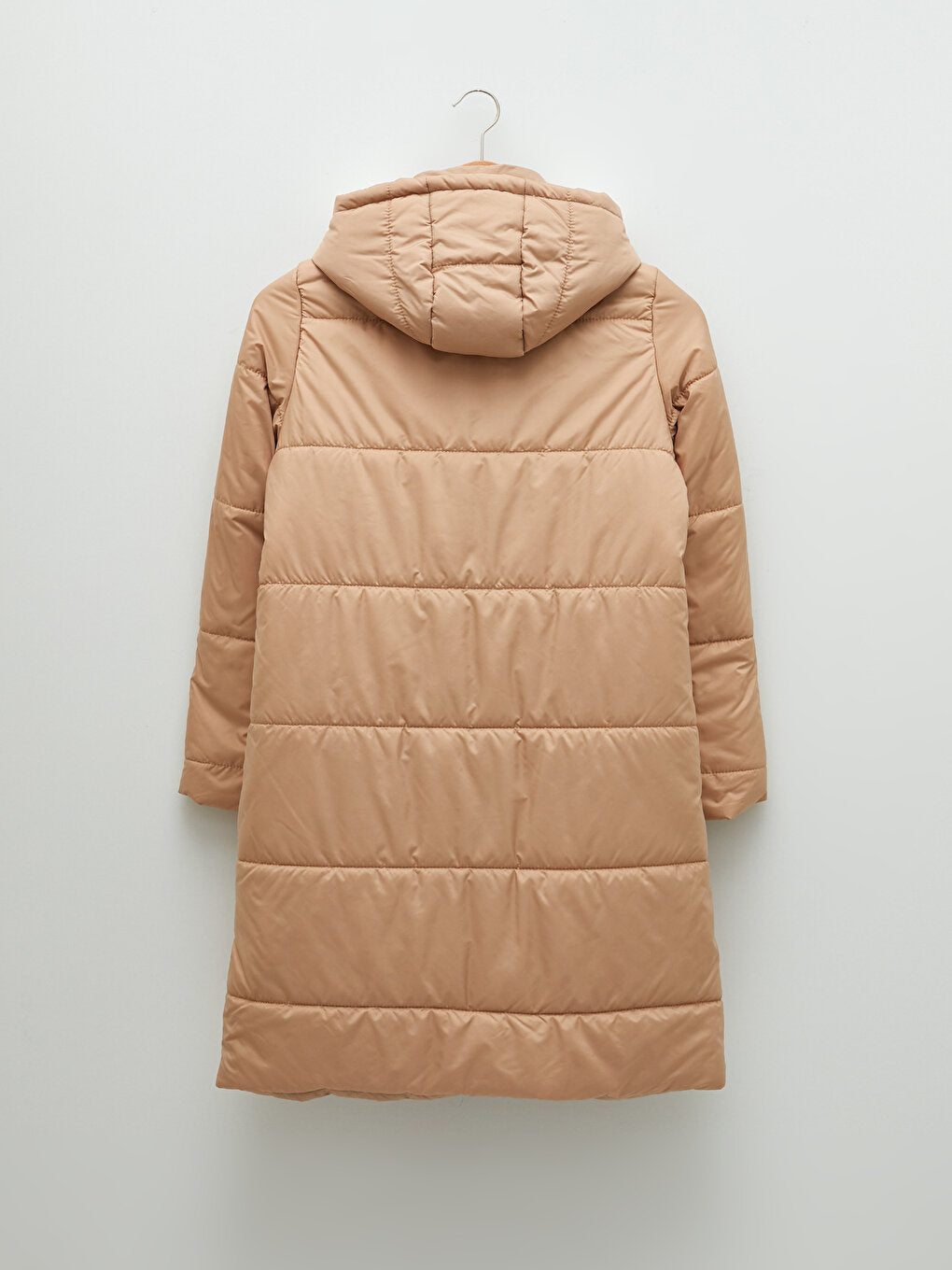 Hooded Plain Long Sleeve Thick Women's Puffer Coat