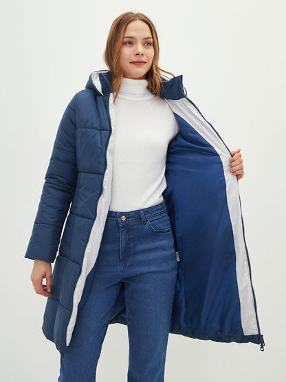 Women's Hooded Plain Puffer Coat