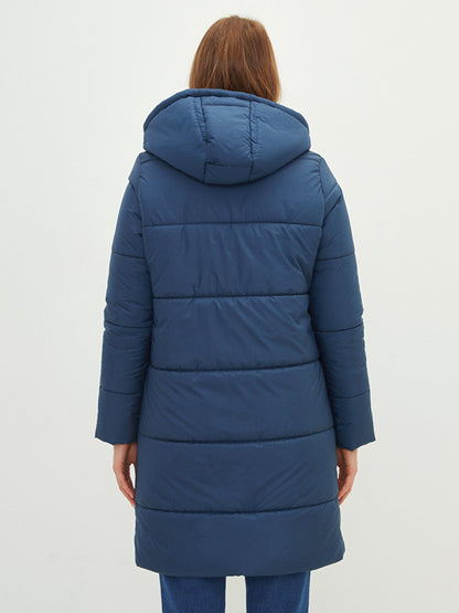 Women's Hooded Plain Puffer Coat