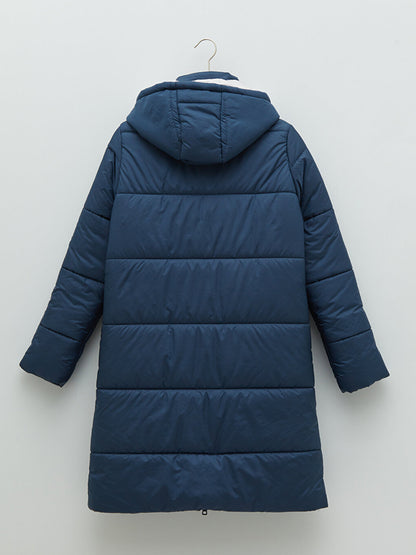 Women's Hooded Plain Puffer Coat