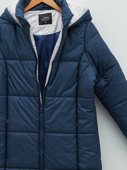 Women's Hooded Plain Puffer Coat