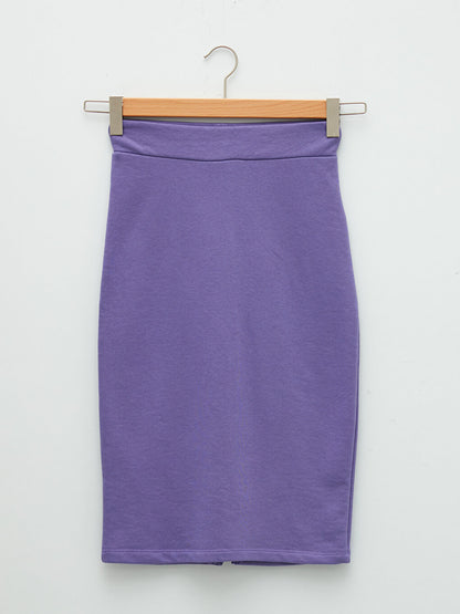 Women's Elastic Waist Straight Skirt