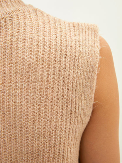 Women's V-Neck Plain Knitwear Vest