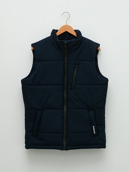 Standard Mold Stand Collar Men's Puffer Vest