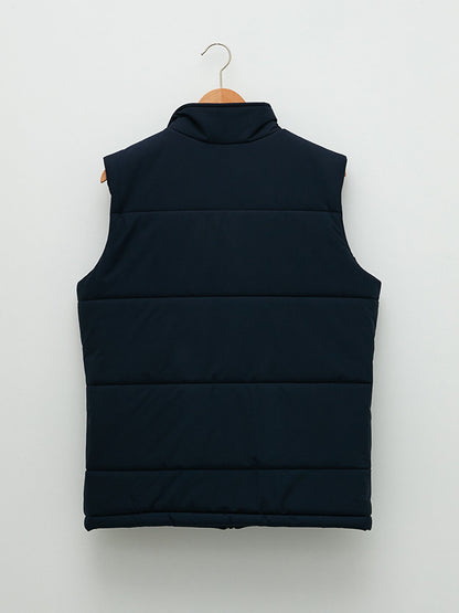 Standard Mold Stand Collar Men's Puffer Vest