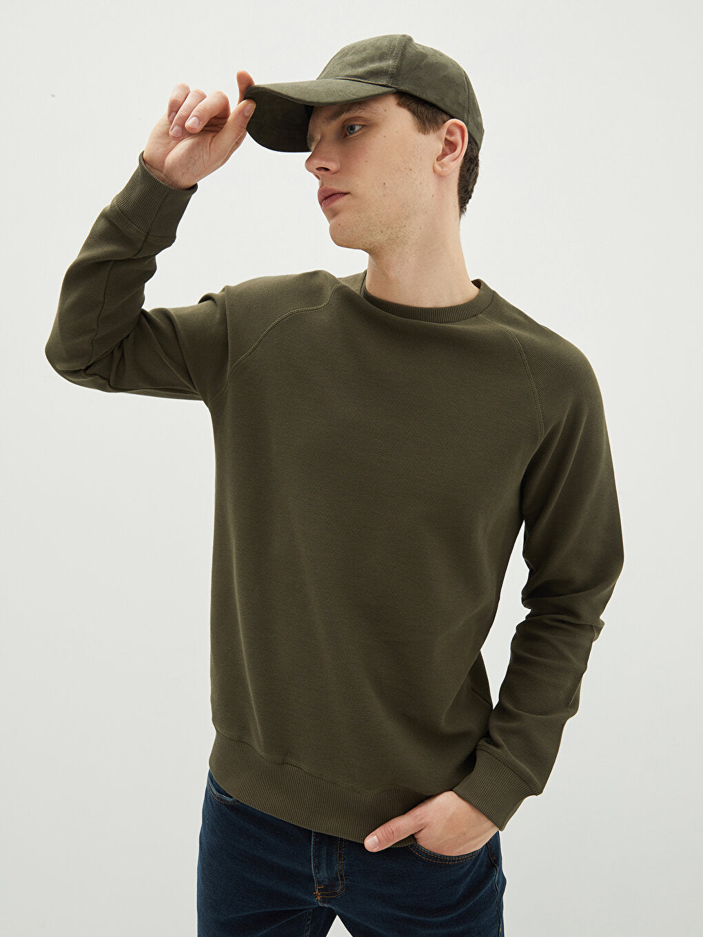 Crew Neck Long Sleeve Men's Sweatshirt