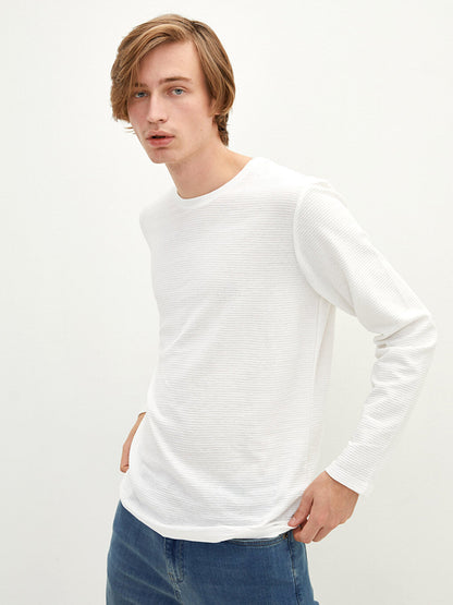 Crew Neck Long Sleeve Men's Basic Sweatshirt