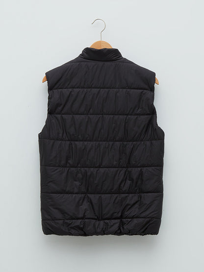 Slim Fit Stand Collar Men's Puffer Vest