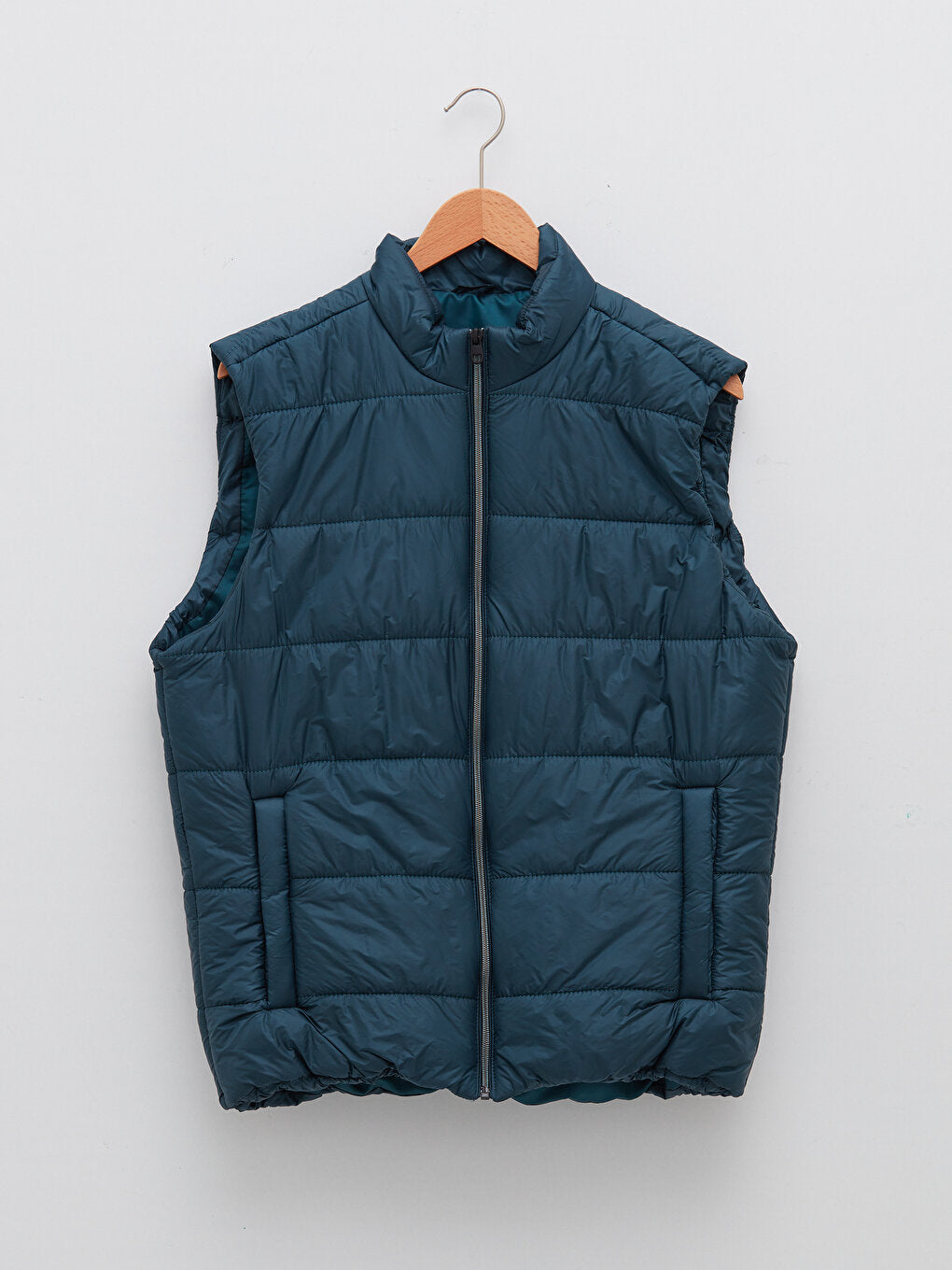 Slim Fit Stand Collar Men's Puffer Vest