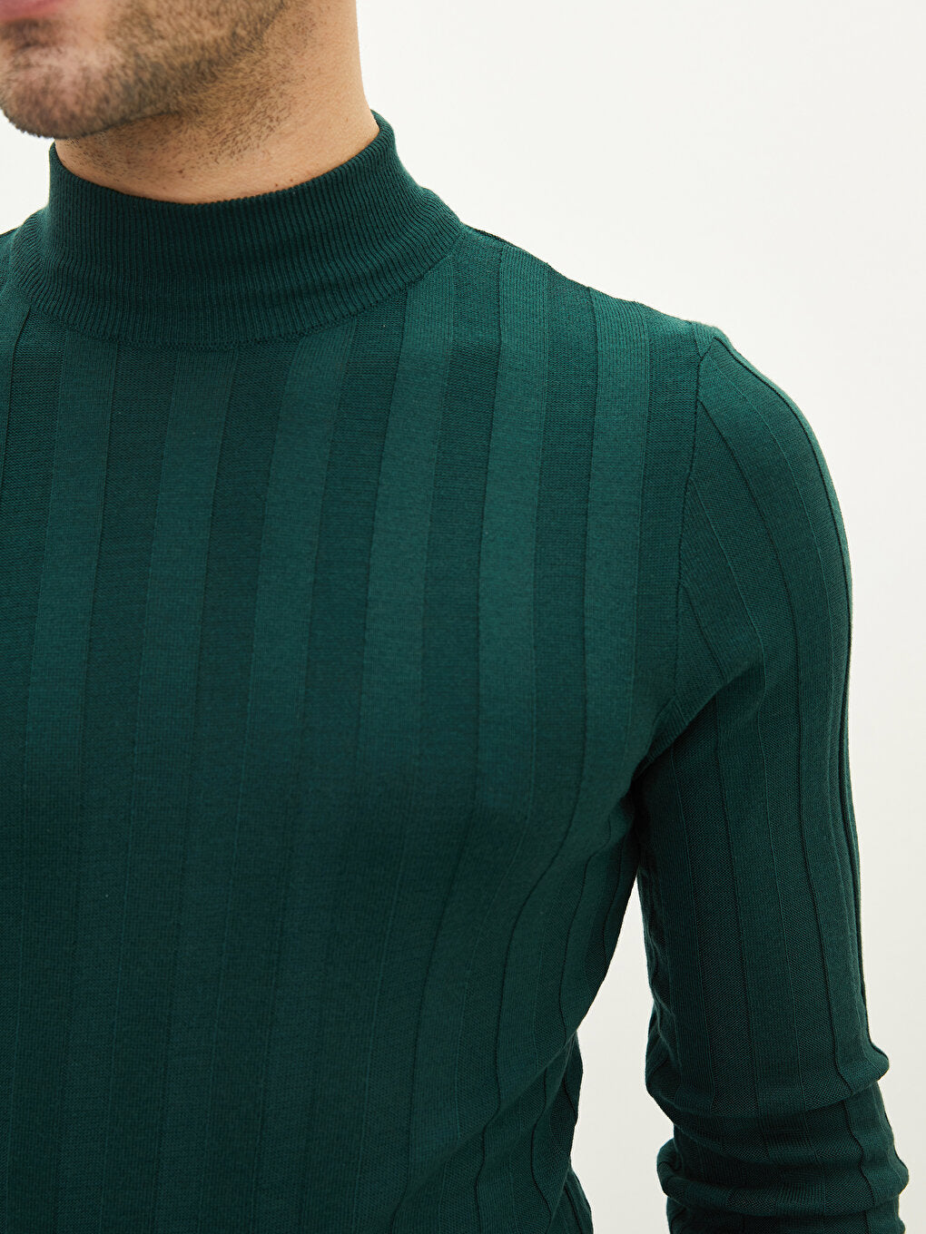 Half Turtleneck Long Sleeve Men's Knitwear Sweater