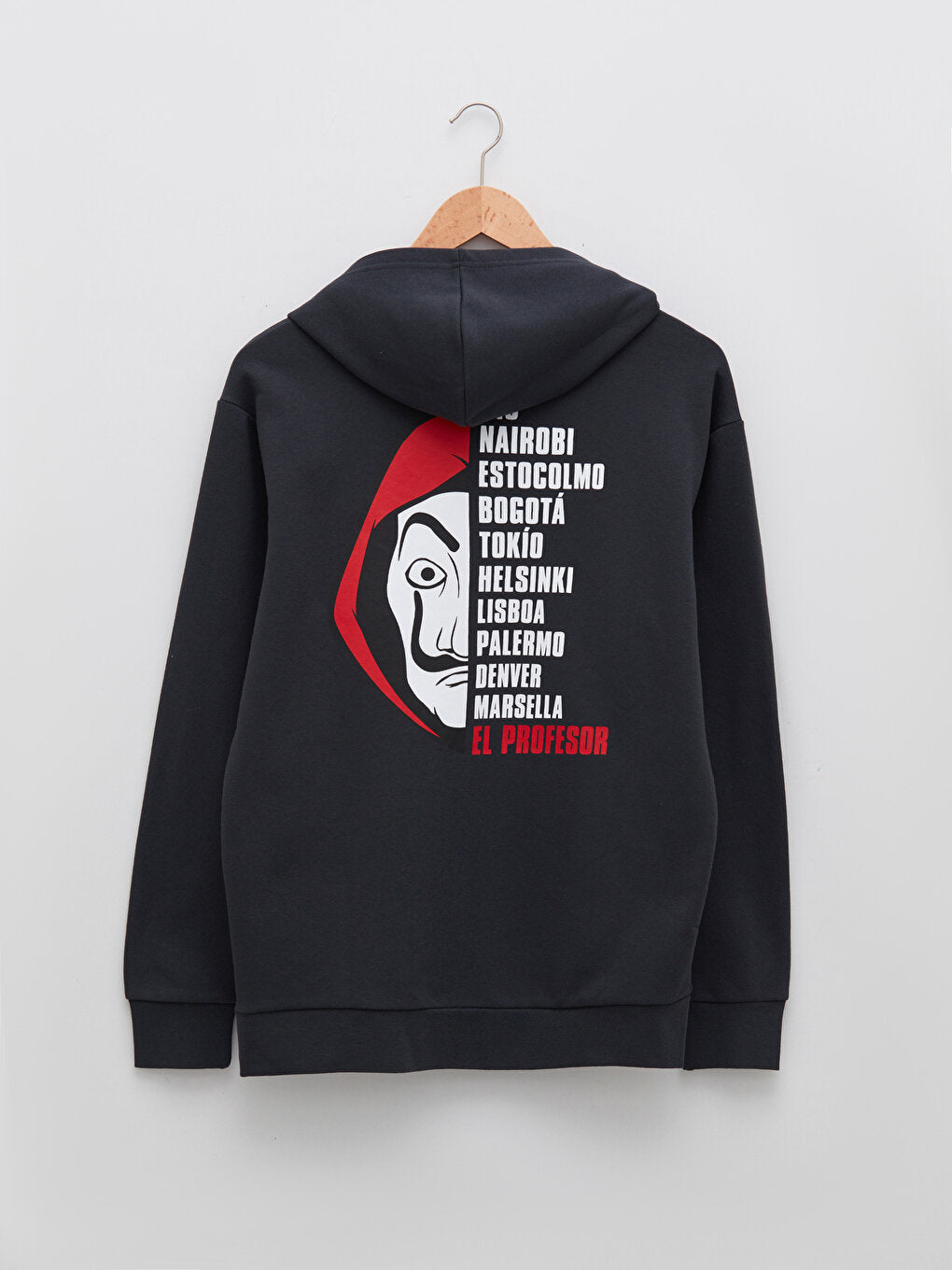 Oversize Long Sleeve La Casa De Papel Printed Men's Hoodie