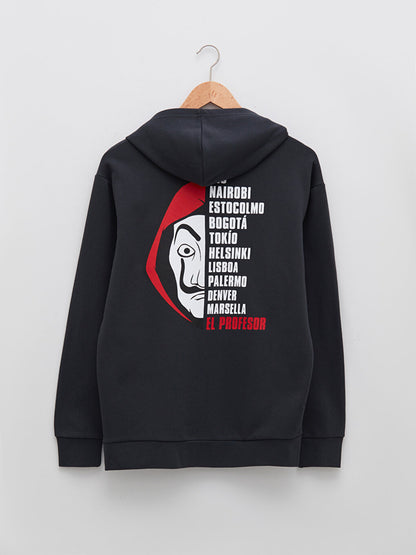 Oversize Long Sleeve La Casa De Papel Printed Men's Hoodie