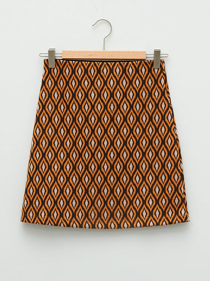 X-SIDE x Aleyna Kalaycıoğlu Women's Skirt - Zippered Waist Standard Fit Patterned