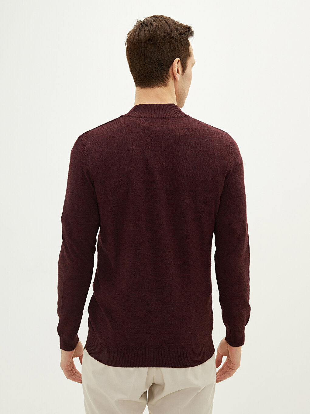 High Collar Long Sleeve Thin Men's Knitwear Sweater