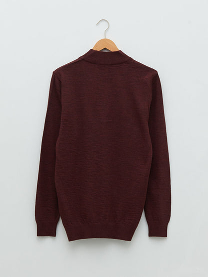 High Collar Long Sleeve Thin Men's Knitwear Sweater