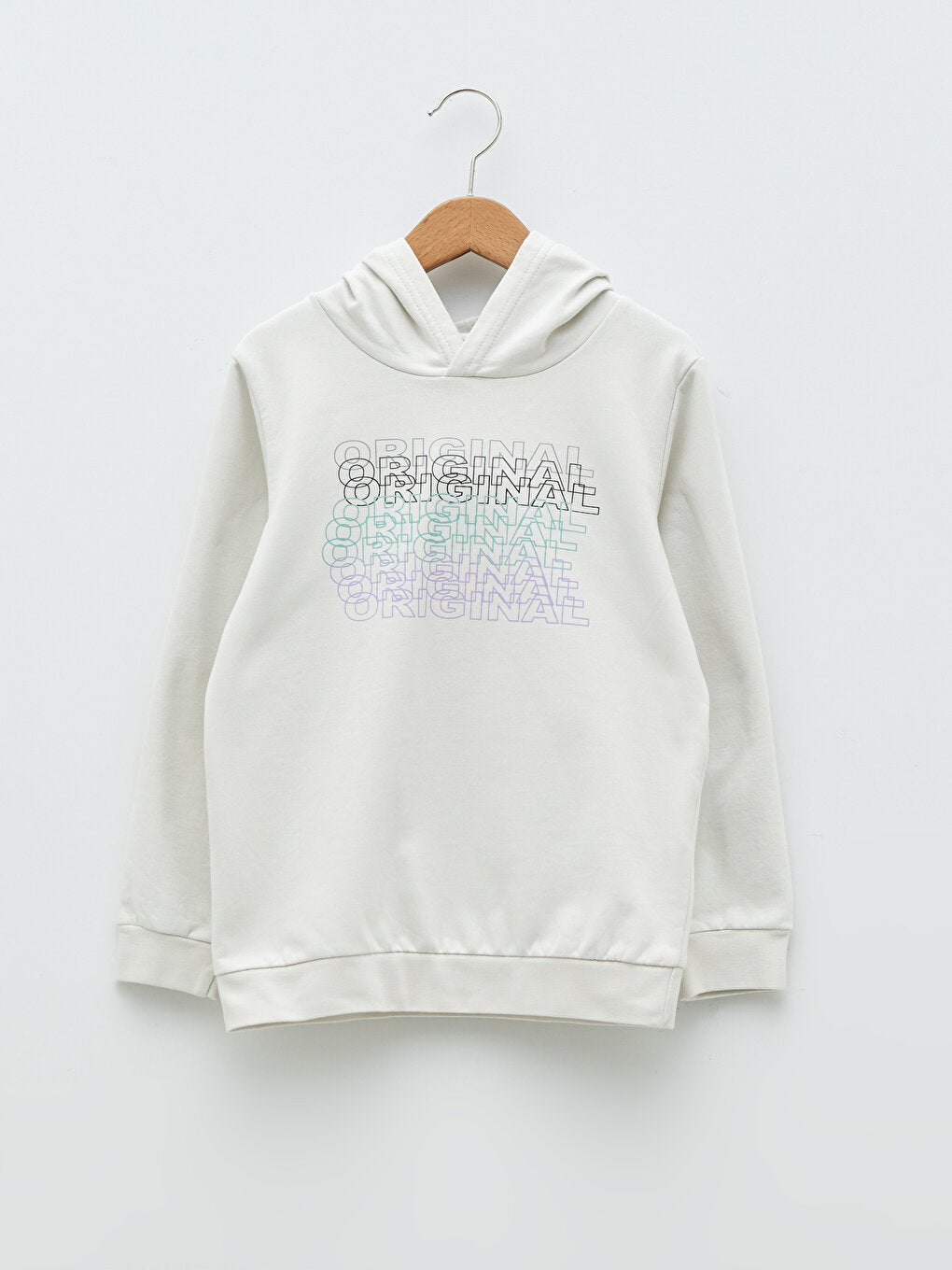 Hooded Printed Long Sleeve Boy's Sweatshirt